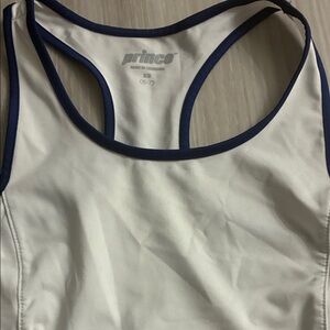 Prince Athletic White and Navy Tank